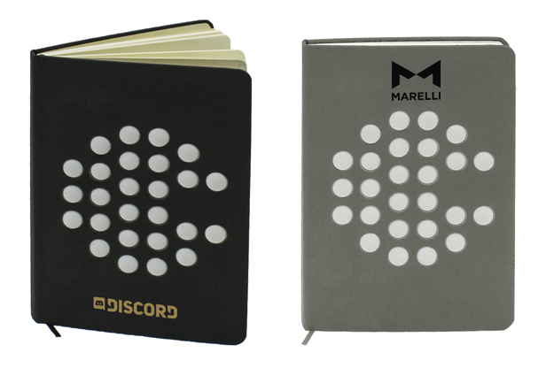 bubble popper notebooks, black and gray
