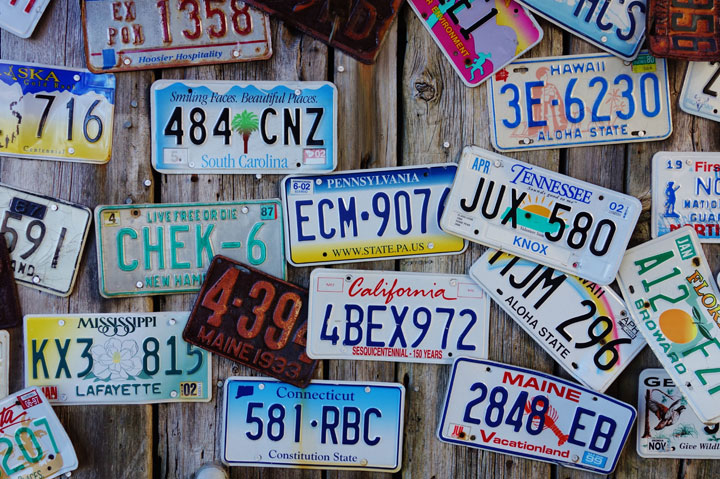 license plates