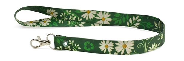 flower printed paper lanyard