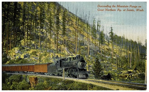 greeting card featuring train