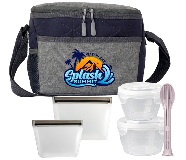 lunch bag and food containers