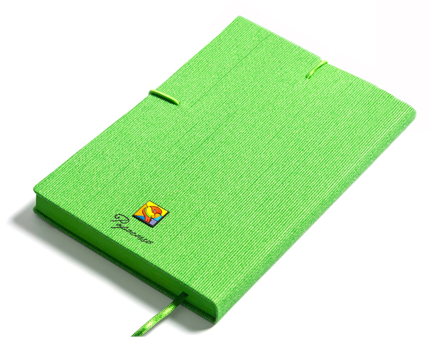 green leather journal