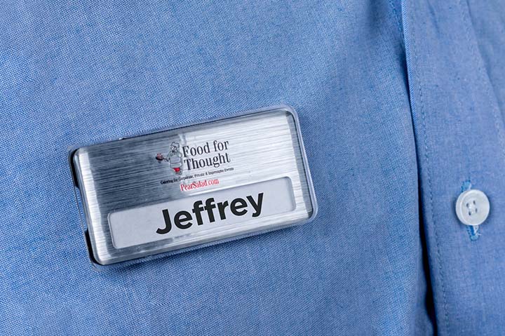 In a situation where there’s high employee turnover or temporary workers are employed, a reusable badge can save money.