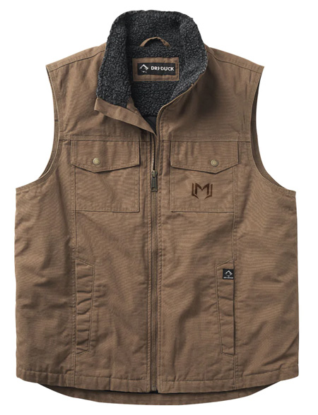 canvas Sherpa-lined vest