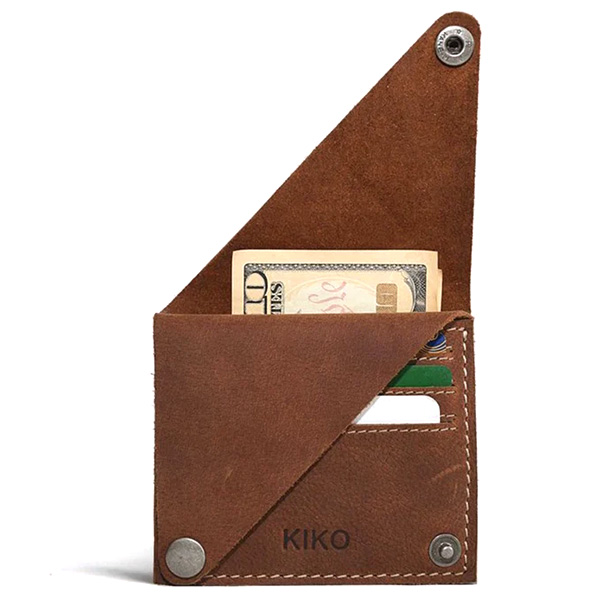 leather wing fold wallet