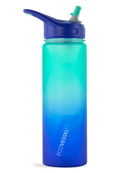 blue to green ombre water bottle