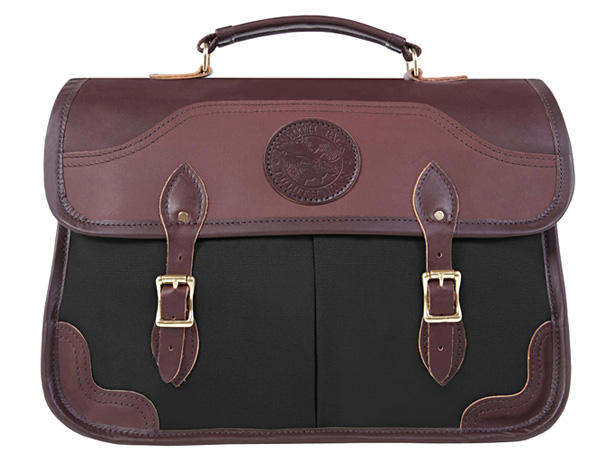 leather executive briefcase with flap top