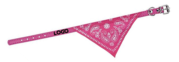 pink bandanna pet collar