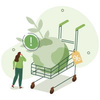 sustainable shopping illustration