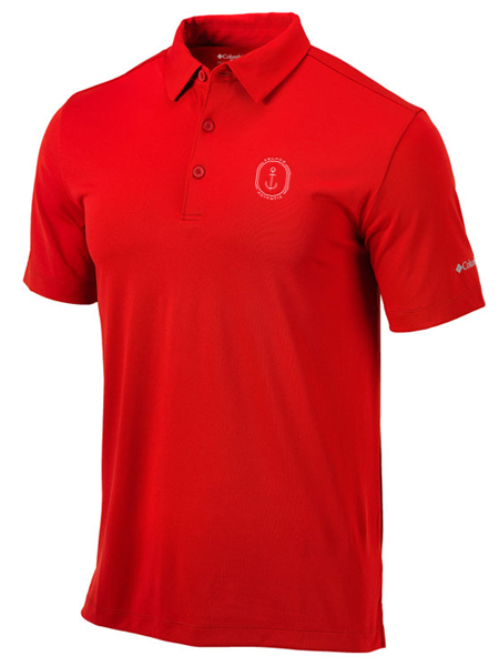 red golf polo