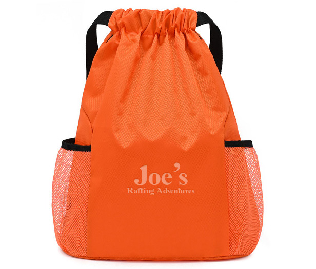 orange waterproof drawstring bag