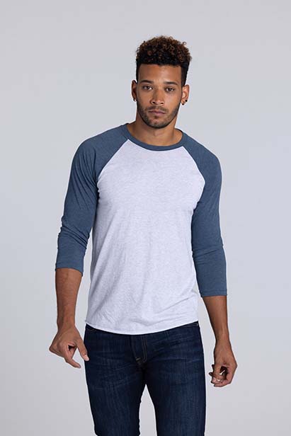 Indigo heather white shirt