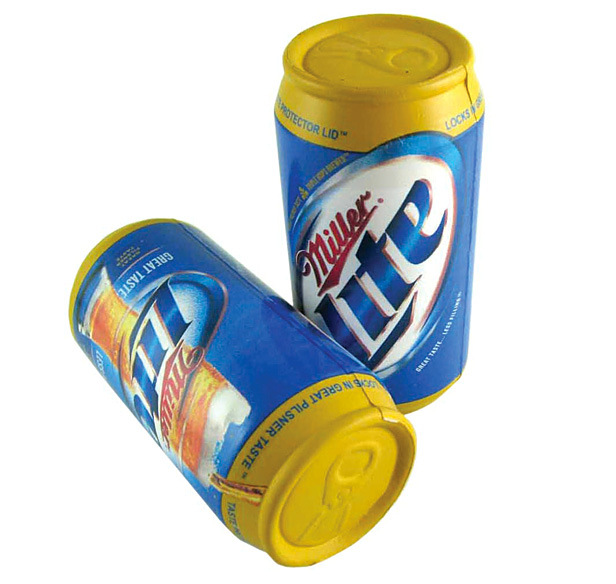Miller Lite can-shaped stress relievers
