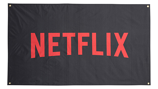wall banner with Netflix logo