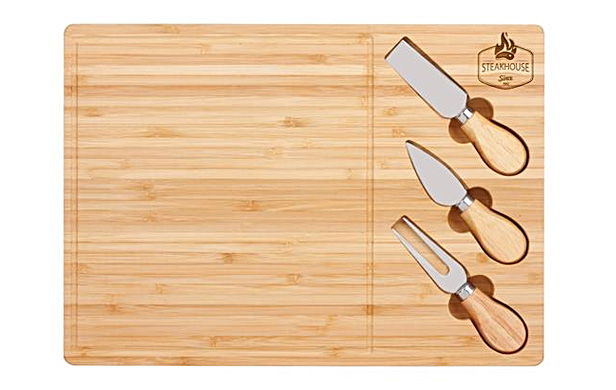 cheese cutting board and tools