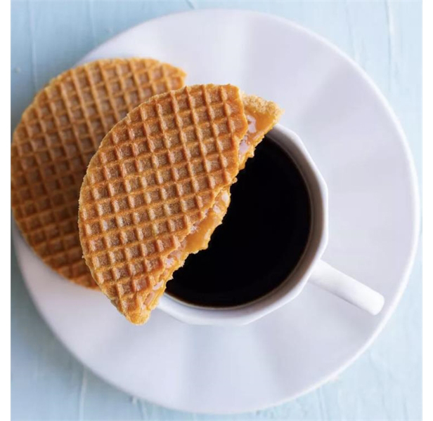 waffle cookie and coffee