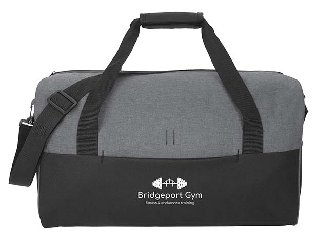 Colorblock polyester duffel