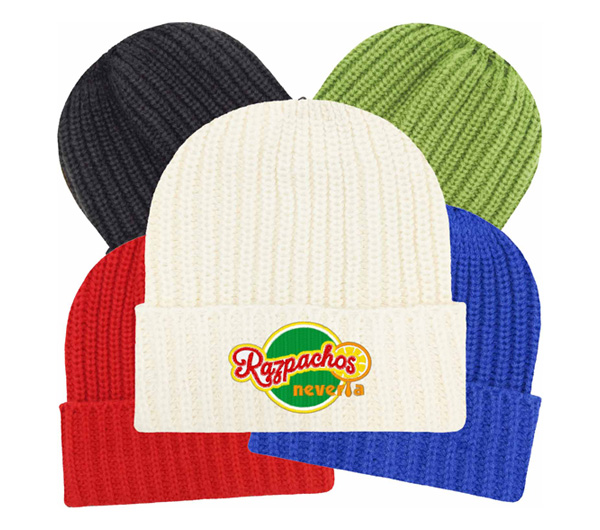 custom-made beanie hats, assorted colors