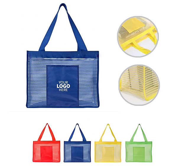 mesh beach tote