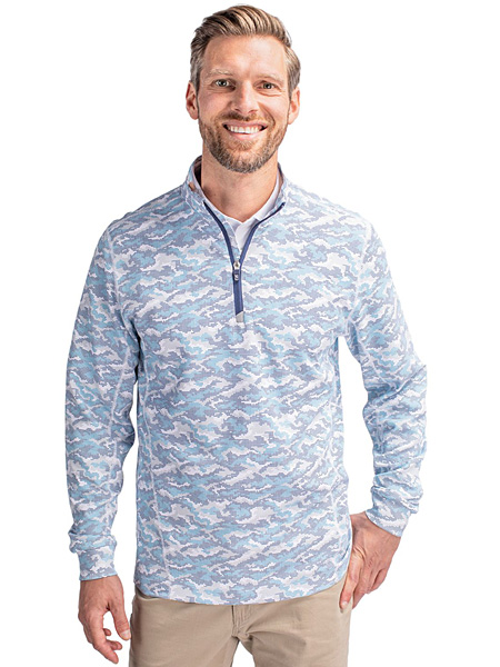 camo quarter-zip