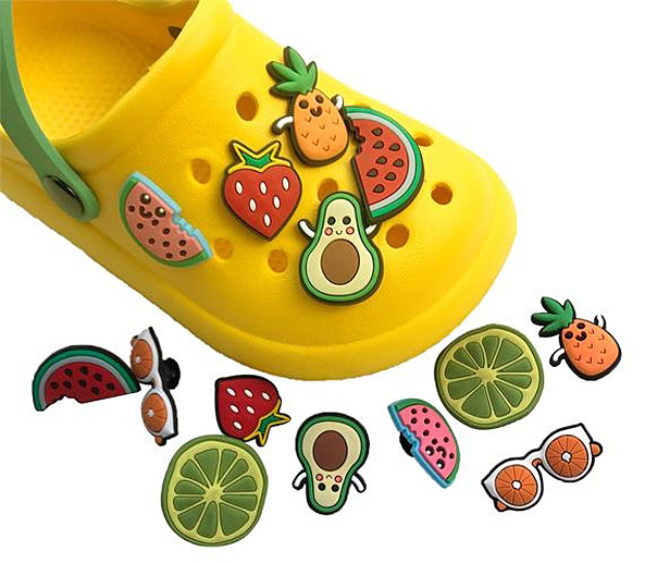 shoe charms on Croc shoe