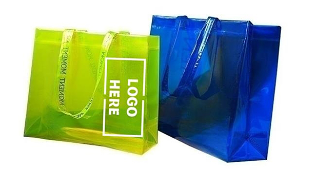 waterproof totes, green & blue