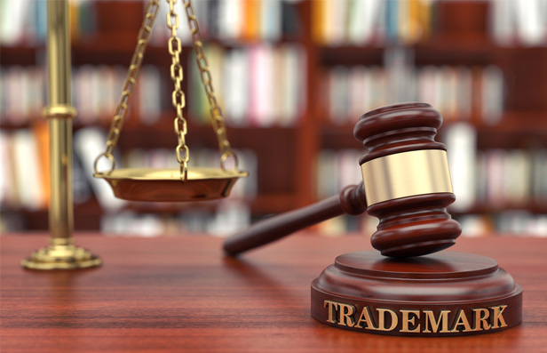 trademark law, gavel, scale