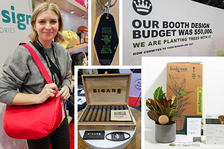 collage of products from tradeshow