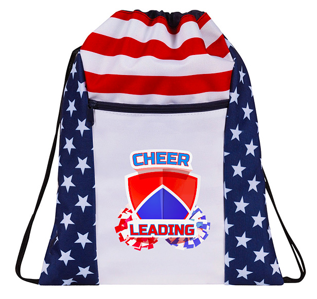 patriotic drawstring bag