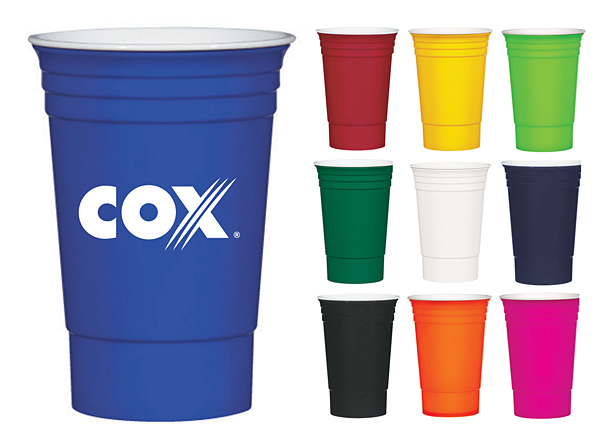 party cups, assorted colors