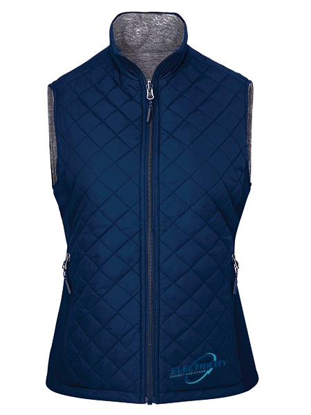 reversible diamond-quilted vest