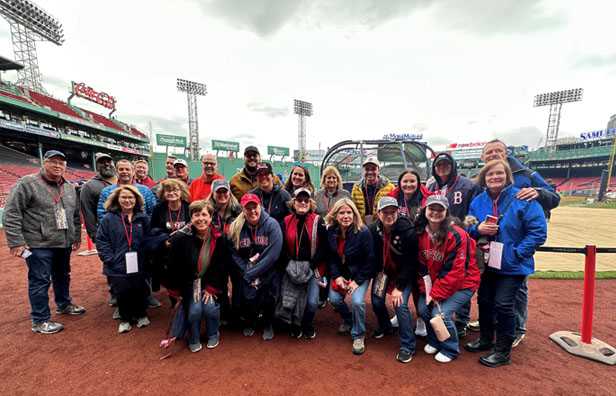 Walker Clay employees on baseball field